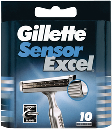 GILLETTE Lâminas Sensor Excel, dispensador de 9, lote de 10