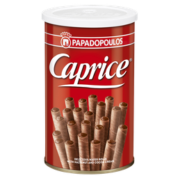 PAPADOPOULOS Gaufrettes fourrées crème noisette cacao Caprice 115g