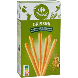 CARREFOUR CLASSIC Breadsticks olive oil & rosemary 125 g