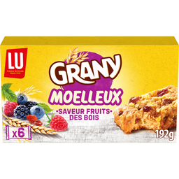 GRANY Barres Céréales Moelleux Fruits des Bois LU