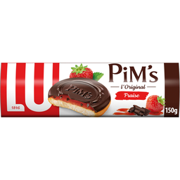 LU Pim's Bolachas de genoise com chocolate sabor morango 150 g