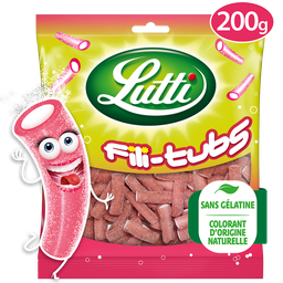 LUTTI Bonbons Fili-Tubs piquants à la fraise 200 g