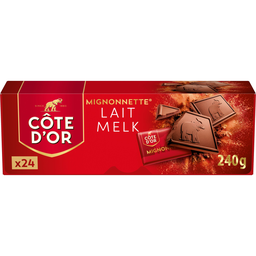 COTE D'OR Chocolat au lait mignonnettes 240 g