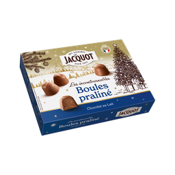JACQUOT Boules de chocolat au lait fourrées praliné rangées 1 kg