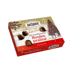 JACQUOT Boules de chocolat noir fourrées praliné rangées 1 kg