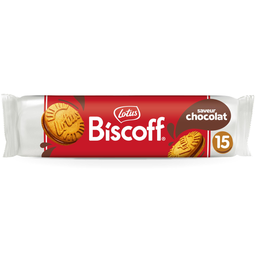 LOTUS Biscoff Biscuits Speculoos fourrés crème saveur chocolat 15 biscuits 150 g