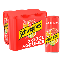 SCHWEPPES Soda sabor Cítricos 6 x 33 cl
