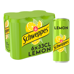 SCHWEPPES Soda sabor limón & lima 6 x 33 cl