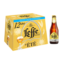 LEFFE Cerveza de abadía de verano 12 botellas de 25 cl