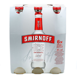 SMIRNOFF Boisson alcoolisée à base de vodka, 4°, 6x27,5cl