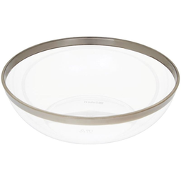 SABERT Bowl 14cm Transparent Silver Rim