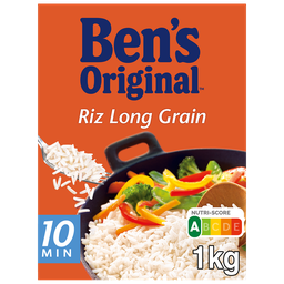 BENS ORIGINAL Riz long grain cuisson rapide vrac 10 minutes 1kg
