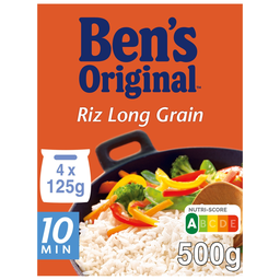 BEN'S Long Grain Rice 10 min ORIGINAL 4 bags of 125 g