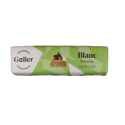 GALLER Chocolate blanco con pistachos 65 g