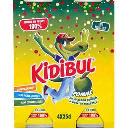 KIDIBUL Boisson pétillante à la pomme 4x25cl