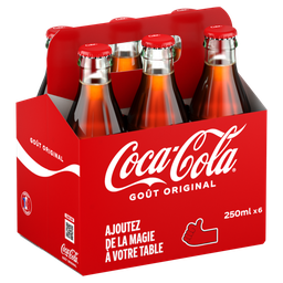 COCA-COLA boisson gazeuse aux extraits végétaux en verre : 6 25cl