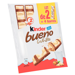 KINDER Barritas de barquillo recubiertas de chocolate blanco BUENO 78 g
