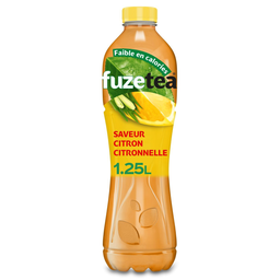FUZE TEA Boisson Thé Noir Glacé Saveur Citron et Citronnelle FUZE TEA