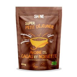 SHINE Desayuno Avena, Cacao Crudo & Avellanas BIO 300 g