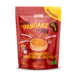 SHINE Preparado para tortitas veganas sin gluten Bio cacahuetes y pepitas de chocolate 400 g