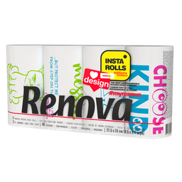 RENOVA Instagrammable Design Paper Towels 4 rolls