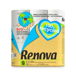 RENOVA Toilet Paper White 3-Ply 9 rolls