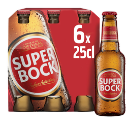 SUPER BOCK Cerveza rubia 5,6% 6 x 25 cl