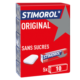 STIMOROL Pastilhas elásticas sem açúcar Original 5x10 pastilhas 70 g