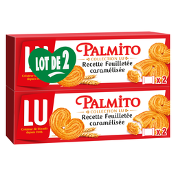 LU Bolachas de massa folhada Palmito L'Original 2 x 100 g