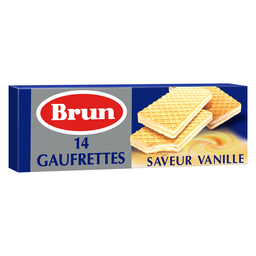 BRUN Biscuits gaufrettes fourrées à la vanille