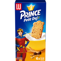LU Biscuits petit déjeuner aux céréales aux pépites de chocolat Prince