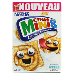 NESTLE céréales à la cannelle cini-minis: boîte de 375g