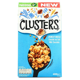 NESTLE e clusters crunchy muesli chocolat lait 400g