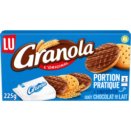 Granola Pocket Biscuits Sablés Nappés De Chocolat Au Lait Sachets Fraîcheur 6X3 Biscuits 225G