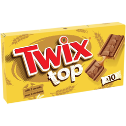 TWIX Top galletas cubiertas de caramelo y chocolate con leche 10 x 21 g