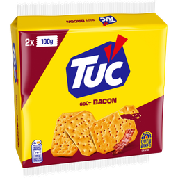 TUC Biscuits apéritifs crackers goût bacon Lu 2x100 g
