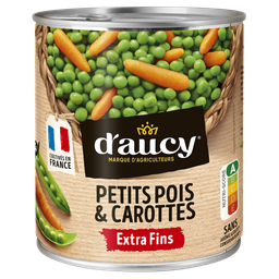 D'AUCY Guisantes y zanahorias extra finos 530 g