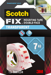 SCOTCH Fixer - Double Face Transparent Transparent 1.5m x 19mm