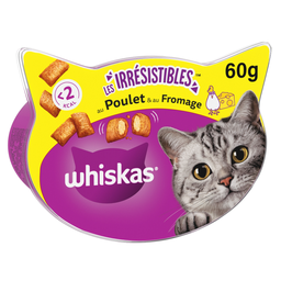 WHISKAS Les irrésistibles guloseimas de frango e queijo para gatos 60 g