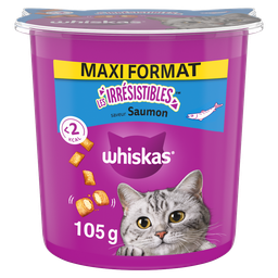 WHISKAS Friandises chat Les Irrésistibles au saumon - 105g