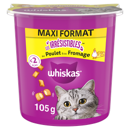 WHISKAS Les irr sistibles poulet fromage 105g