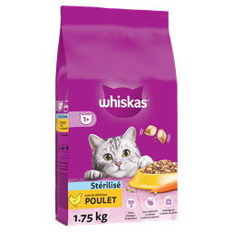 Whiskas Croquettes Au Poulet Pour Chat Stérilisé 1,75Kg