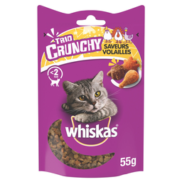 WHISKAS Croquettes pour chien trio crunchy saveur volaille 55 g