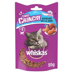 WHISKAS Croquetes para gato trio Crunchy sabor mar 55 g