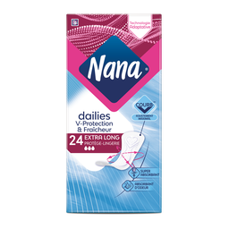 NANA Protège-lingerie fraîcheur extra long 24 protège-lingerie