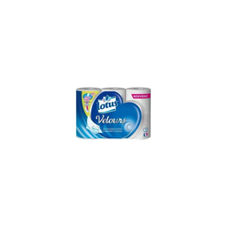 LOTUS Papier Hygiénique Velours Blanc 6 Rouleaux