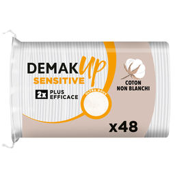 DEMAK'UP Discos Desmaquillantes Ovalados Sensitive Rostro Y Ojos, el paquete de 48