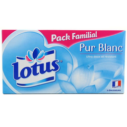 LOTUS Mouchoirs Blancs Familial X140