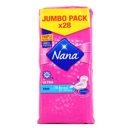 NANA serviettes hygiéniques triple protection normal: le paquet de 28