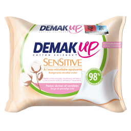 DEMAK'UP Toallitas desmaquillantes Sensitive/pieles secas, paquete de 23